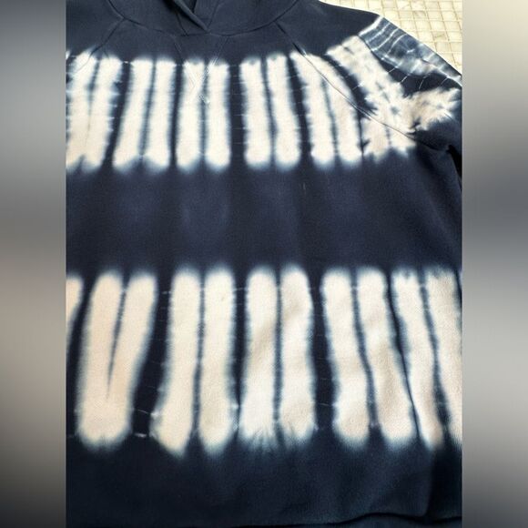 Madewell Navy White Tie-dye Hooded Cotton Sweatshirt - Picture 10 of 12